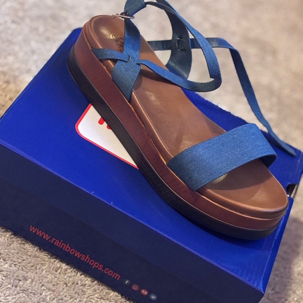 Blue Strappy Sandals